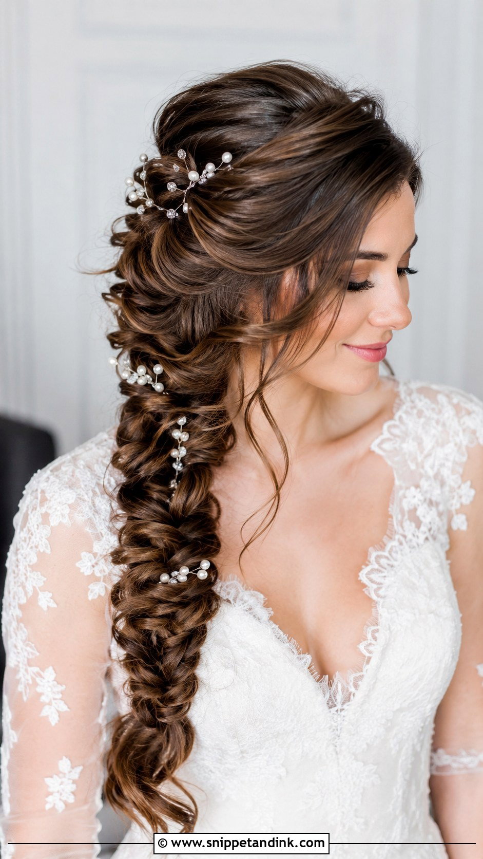 Fishtail Braid for Long Wedding Hair - Snippet and Ink - 20 Hair Styles for Long Hair Length Wedding