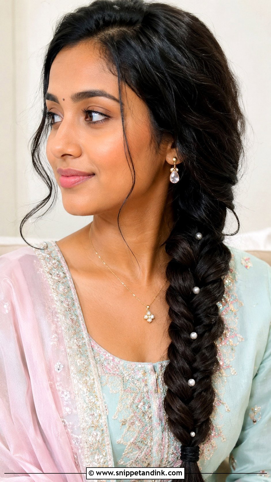 Fishtail Braid for Marriage Function - Snippet and Ink - 25 Hair Styles for Marriage Function