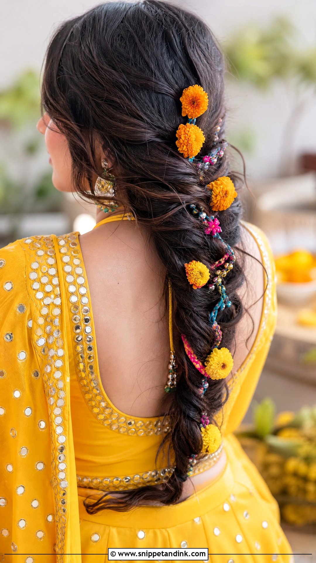 Fishtail Braid for Mehndi - Snippet and Ink - 20 Fishtail Braid Hairstyles Indian Wedding