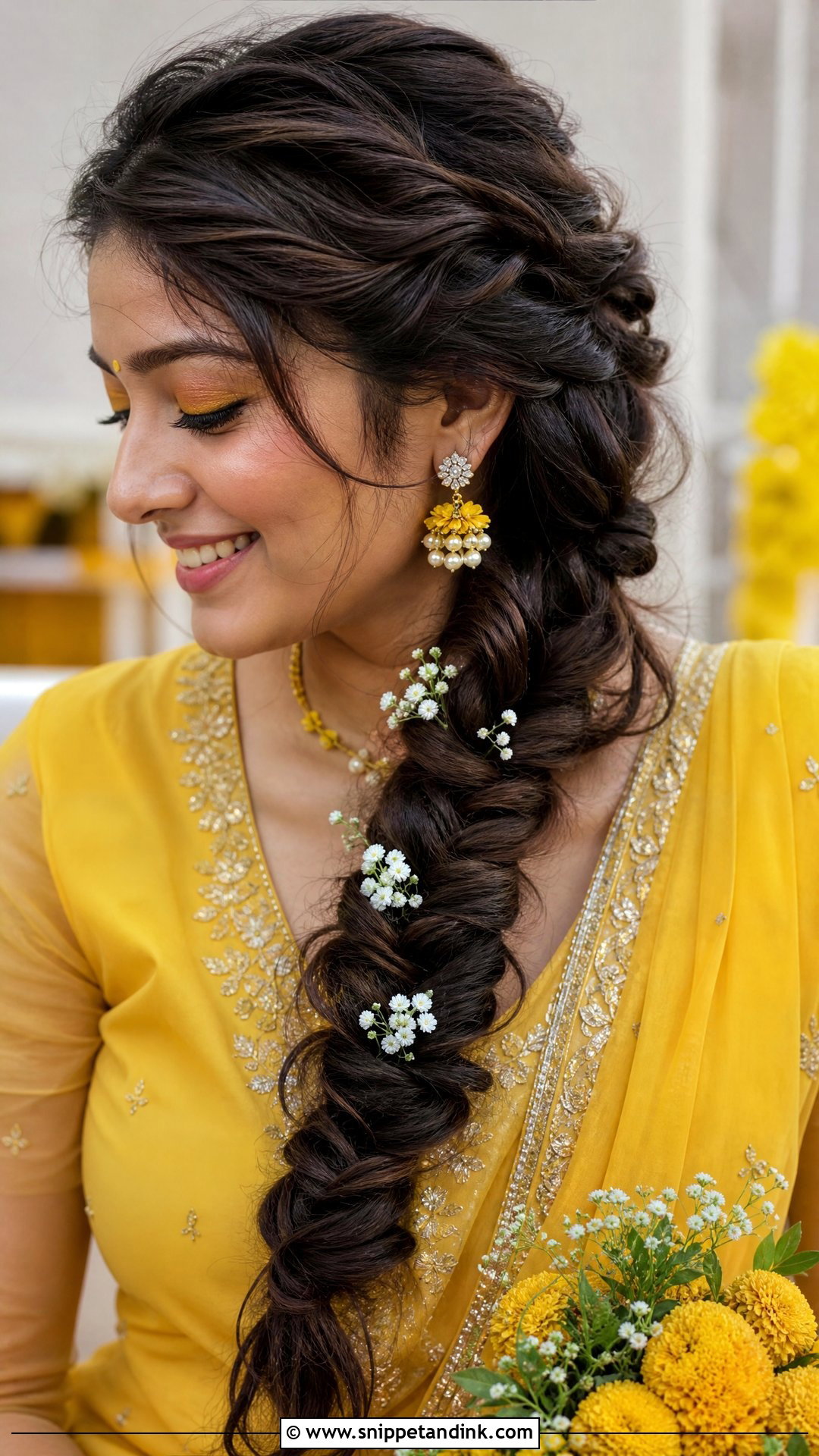 Fishtail Braid for Wedding - Snippet and Ink - 20 Indian Hairstyles for Bridal