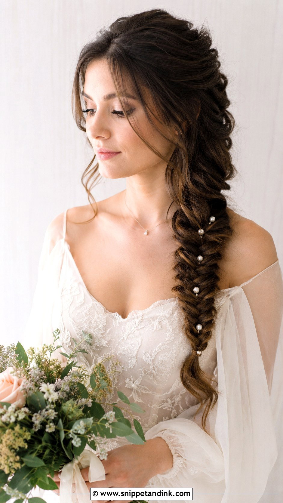 Fishtail Braid for Wedding - Snippet and Ink - 20 Haircut for Wedding Ideas