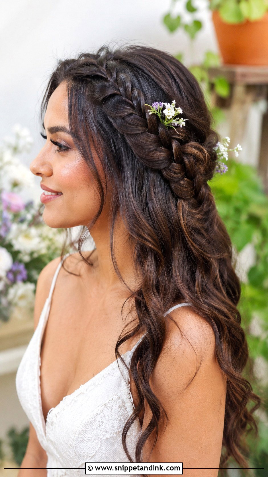 Fishtail Braid with Hair Down - Snippet and Ink - 25 Wedding Hairstyles for Bride Down