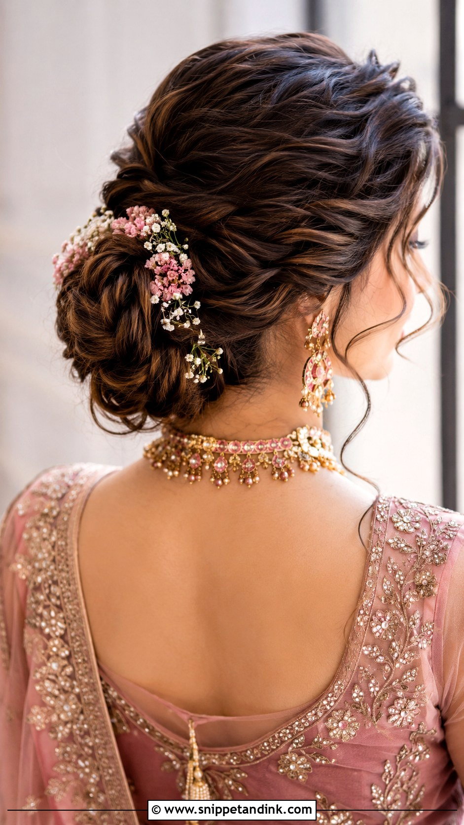 Fishtail Braided Bun - Snippet and Ink - 25 Indian Front Look Bridal Bun Hairstyles