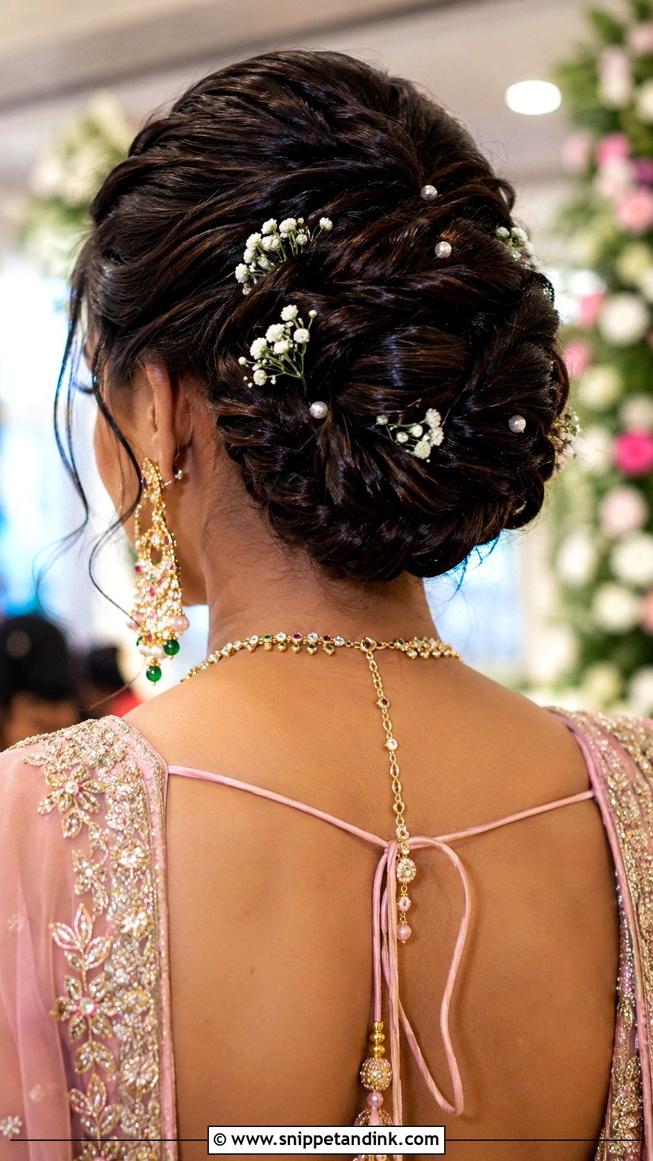 Fishtail Braided Bun - Snippet and Ink - 20 Ban Hairstyle Indian Wedding Ideas
