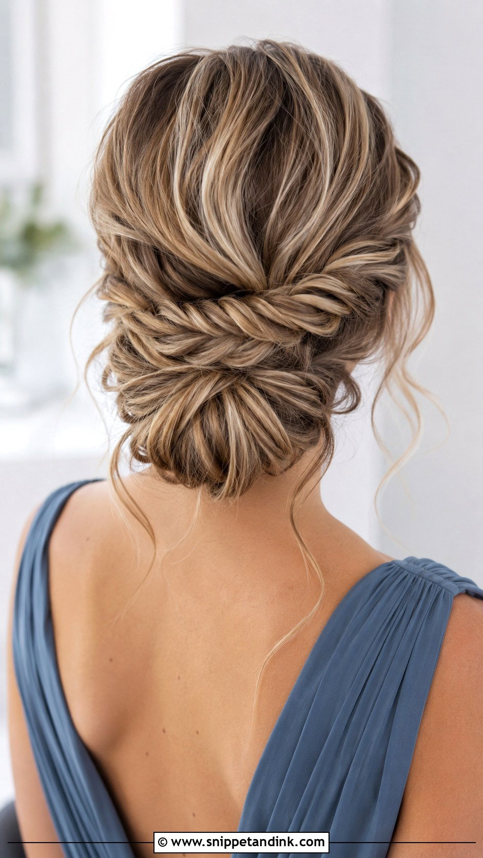 Fishtail Bun Bridesmaid Updo - Snippet and Ink - 20 Bridesmaids Updos for Long Hair