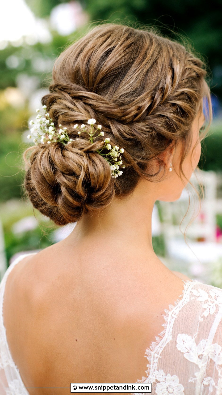 Fishtail Bun Wedding Hairstyle - Snippet and Ink - 30 Wedding Bun Hairstyles