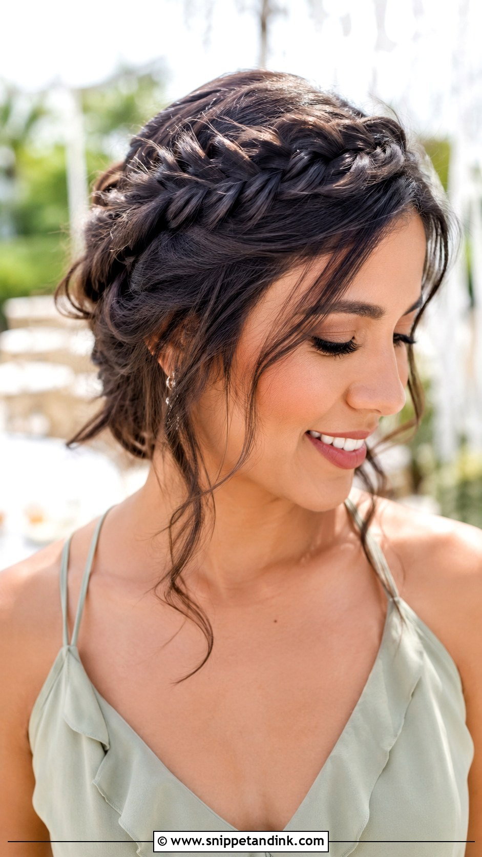 Fishtail Crown Braid - Snippet and Ink - 20 Medium Maid of Honor Hairstyles