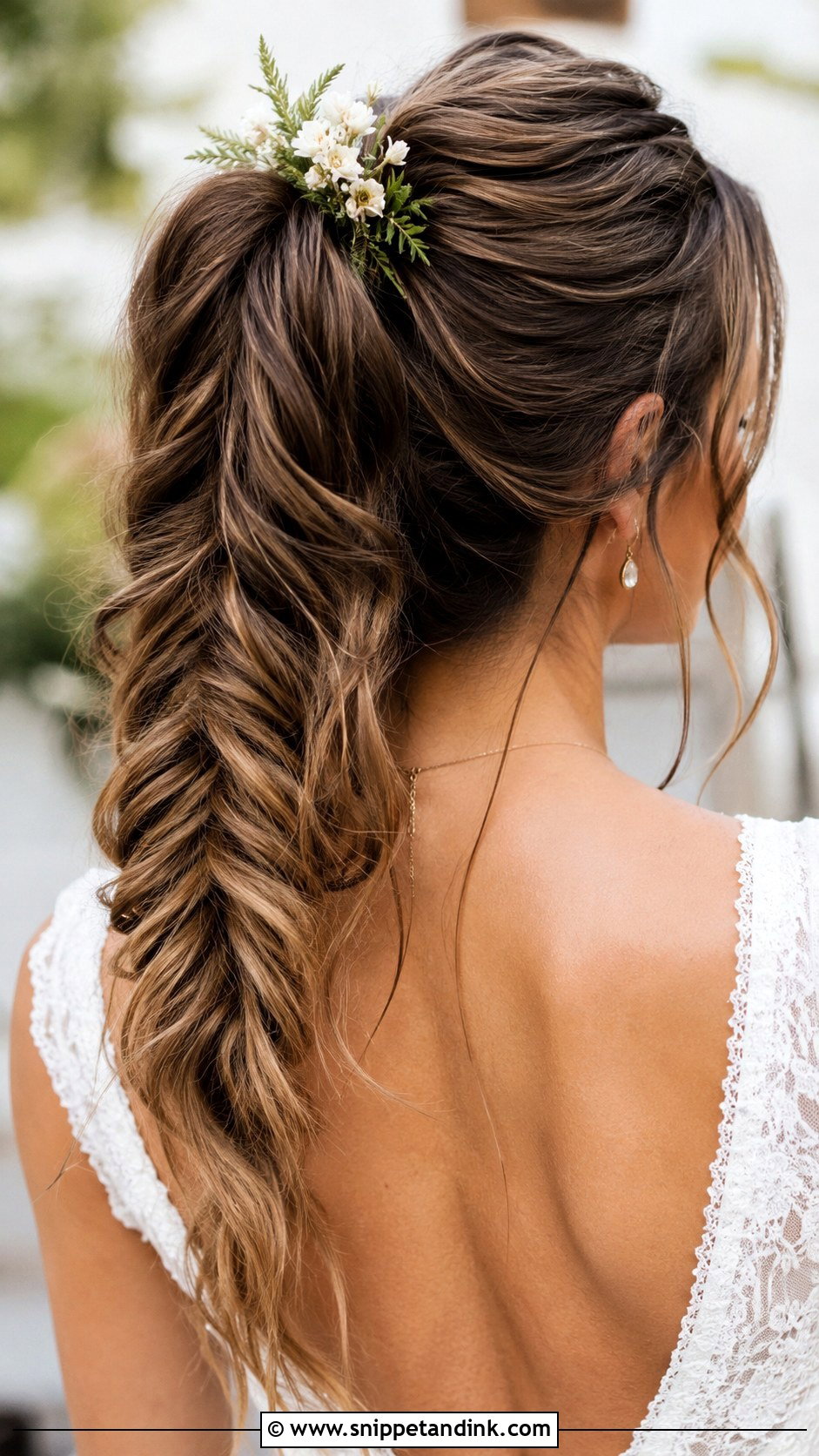 Fishtail High Ponytail for Brides - Snippet and Ink - 25 High Ponytail Wedding Hair Ideas