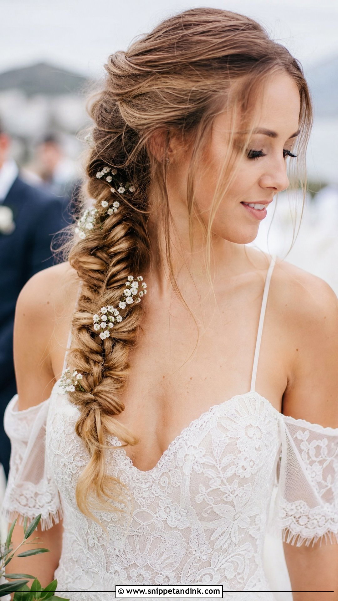 Fishtail Side Braid Ponytail - Snippet and Ink - 25 Side Ponytail Wedding Hairstyles