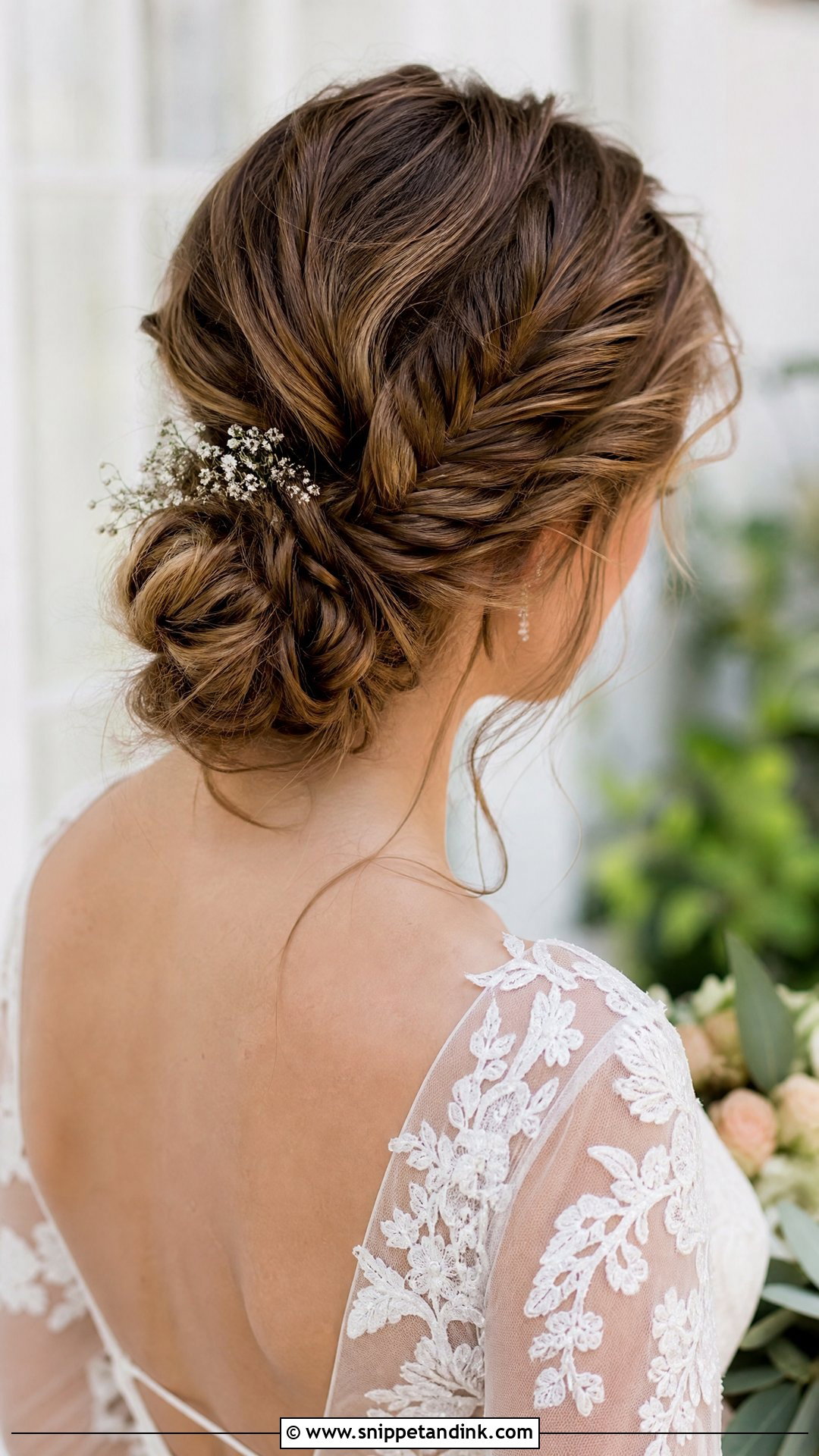 Fishtail Side Bun - Snippet and Ink - 25 Side Bun Wedding Hair Ideas