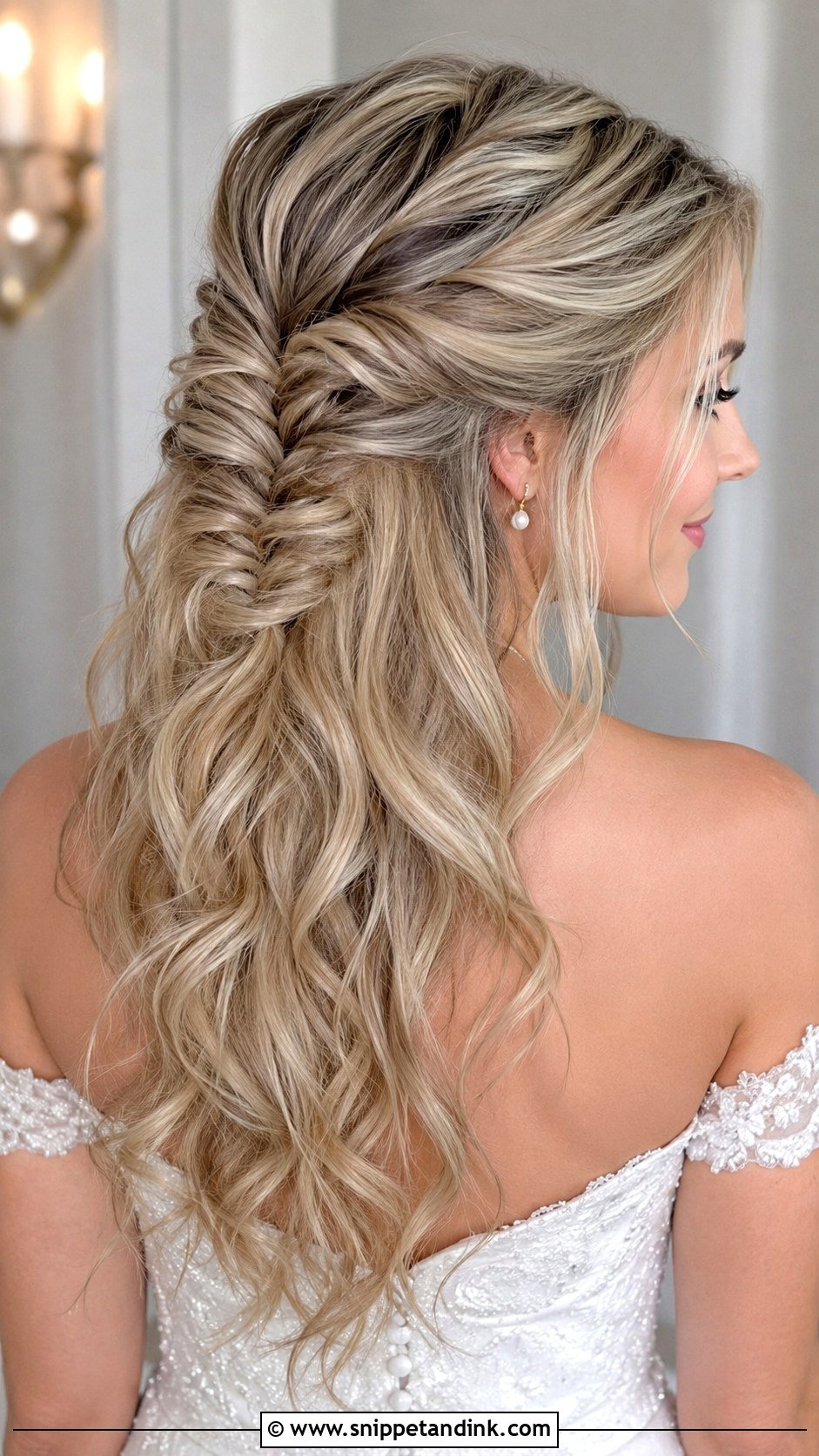 Fishtail Wedding Hair Down Braid - Snippet and Ink - 15 Wedding Hair Down Braid Ideas