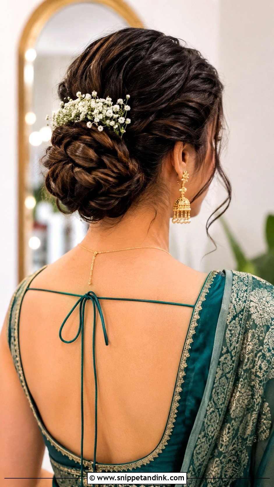 Fishtail Wrapped Bun - Snippet and Ink - 25 Indian Bridal Hair Buns