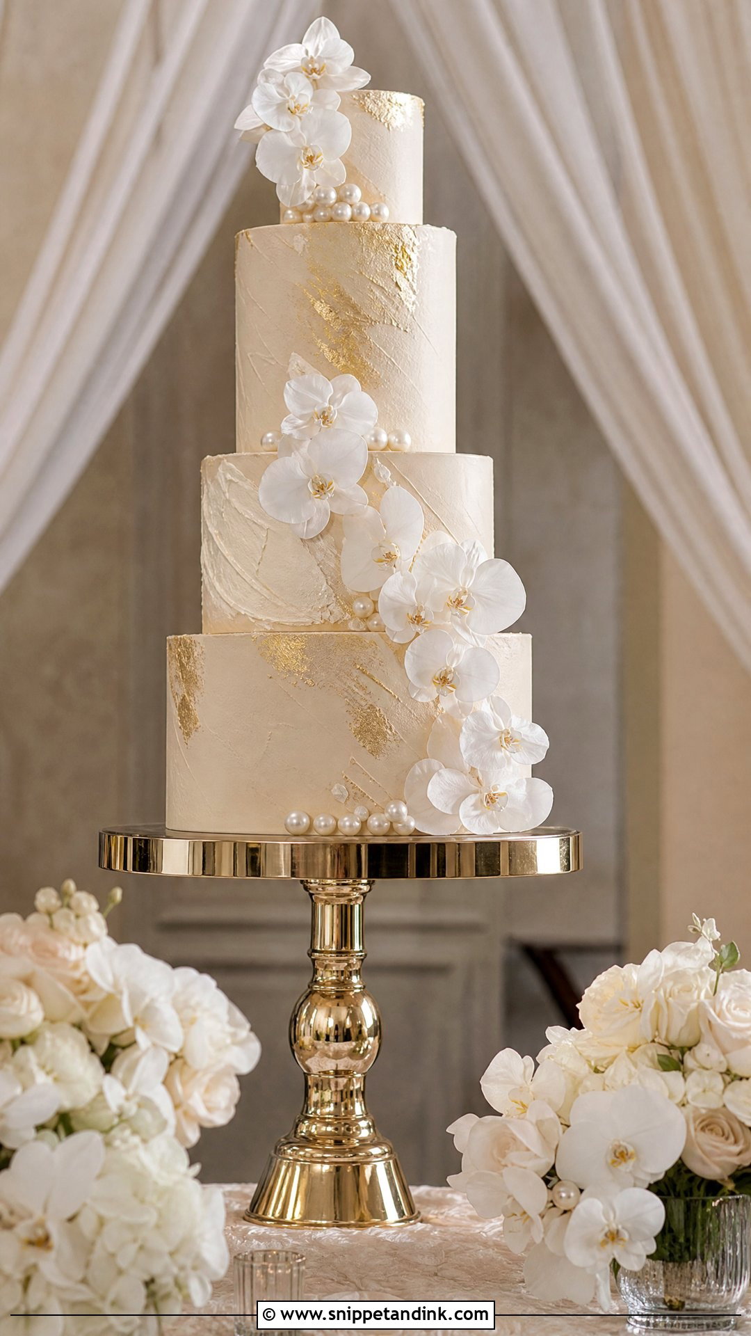 Five Tier Dummy Wedding Cake - Snippet and Ink - 25 Dummy Cake Ideas for Wedding