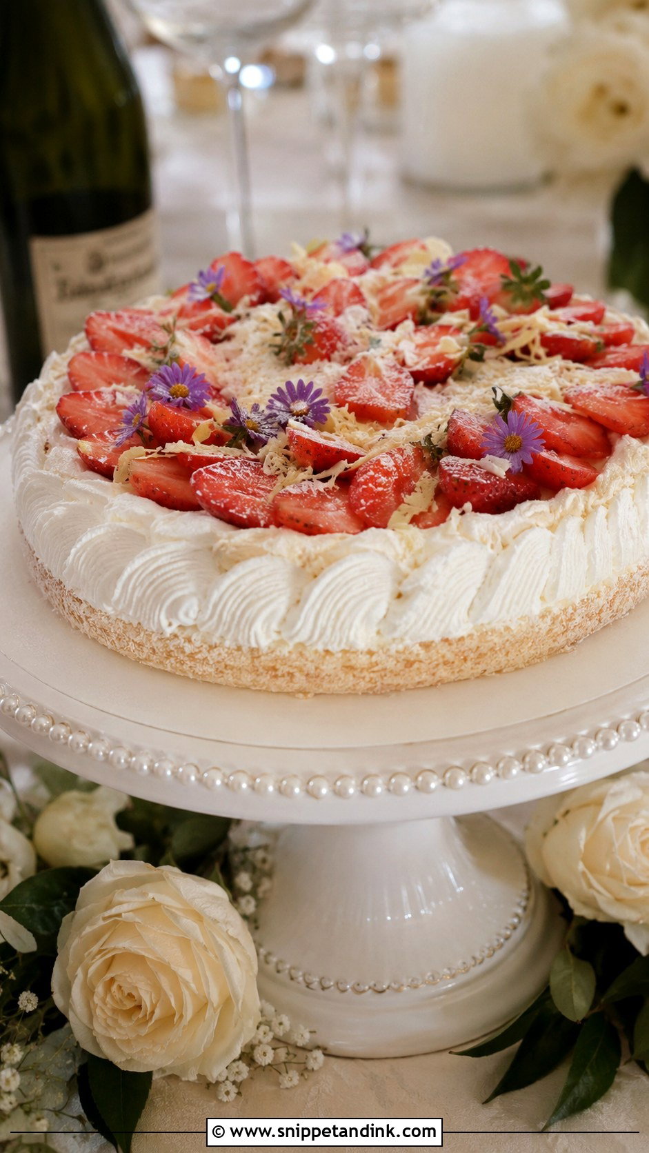 Flat Italian Chantilly Wedding Cake - Snippet and Ink - 20 Flat Italian Wedding Cake Ideas