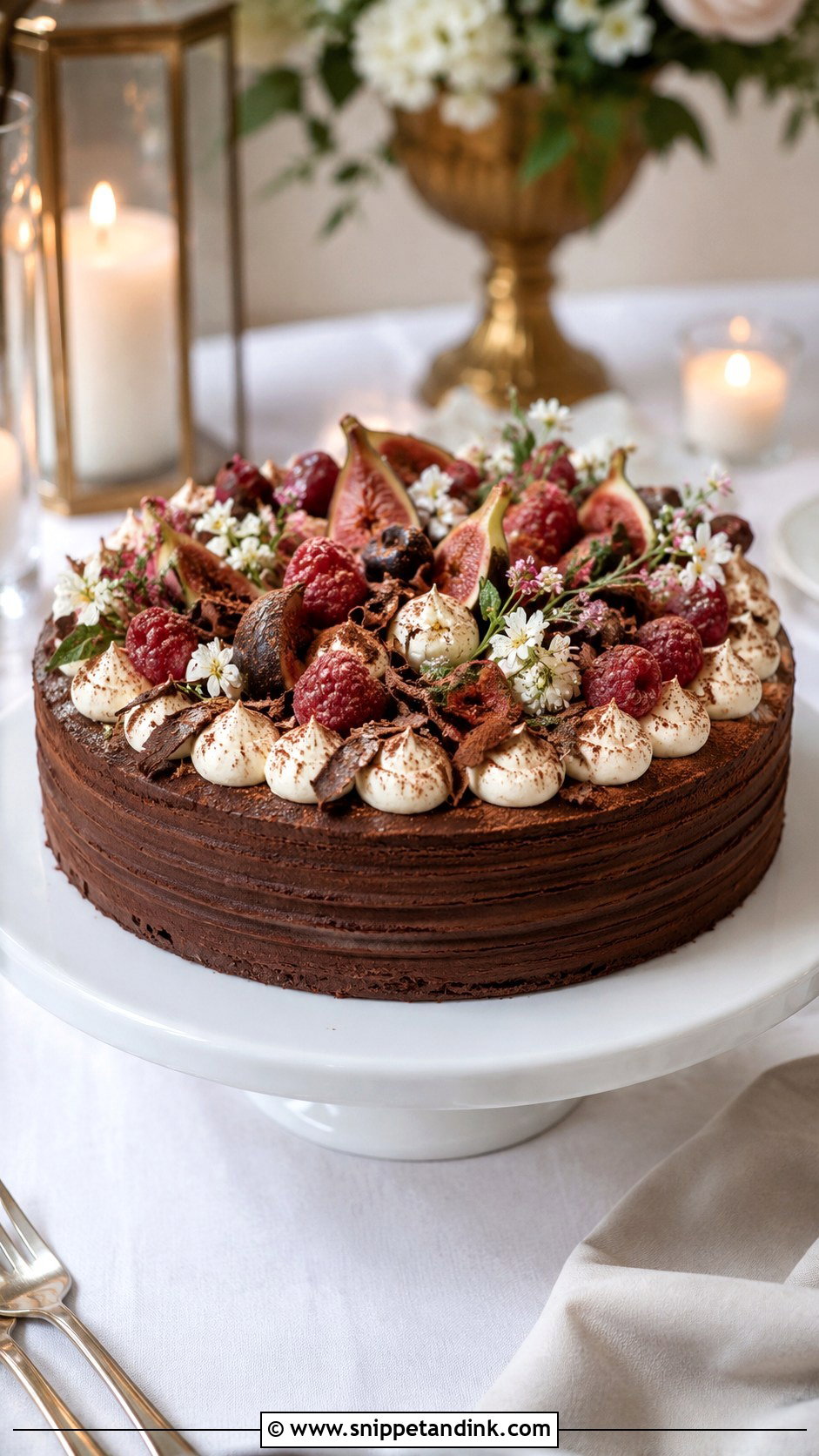 Flat Italian Chocolate Wedding Cake - Snippet and Ink - 20 Flat Italian Wedding Cake Ideas