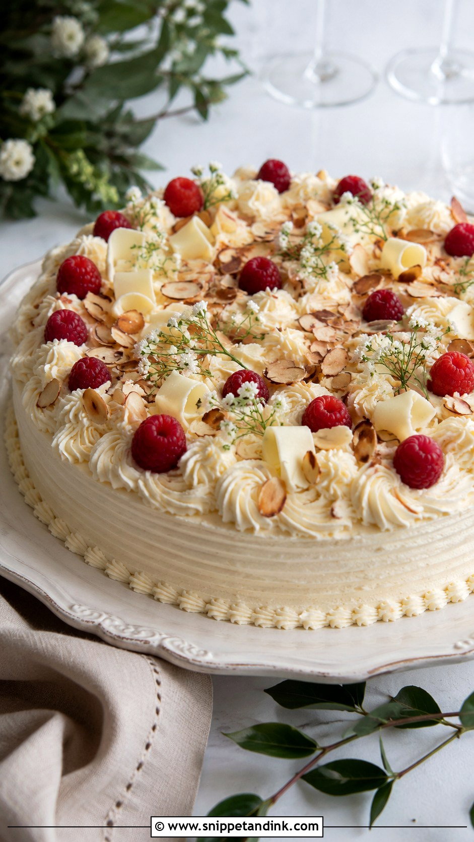 Flat Italian Cream Wedding Cake - Snippet and Ink - 20 Flat Italian Wedding Cake Ideas