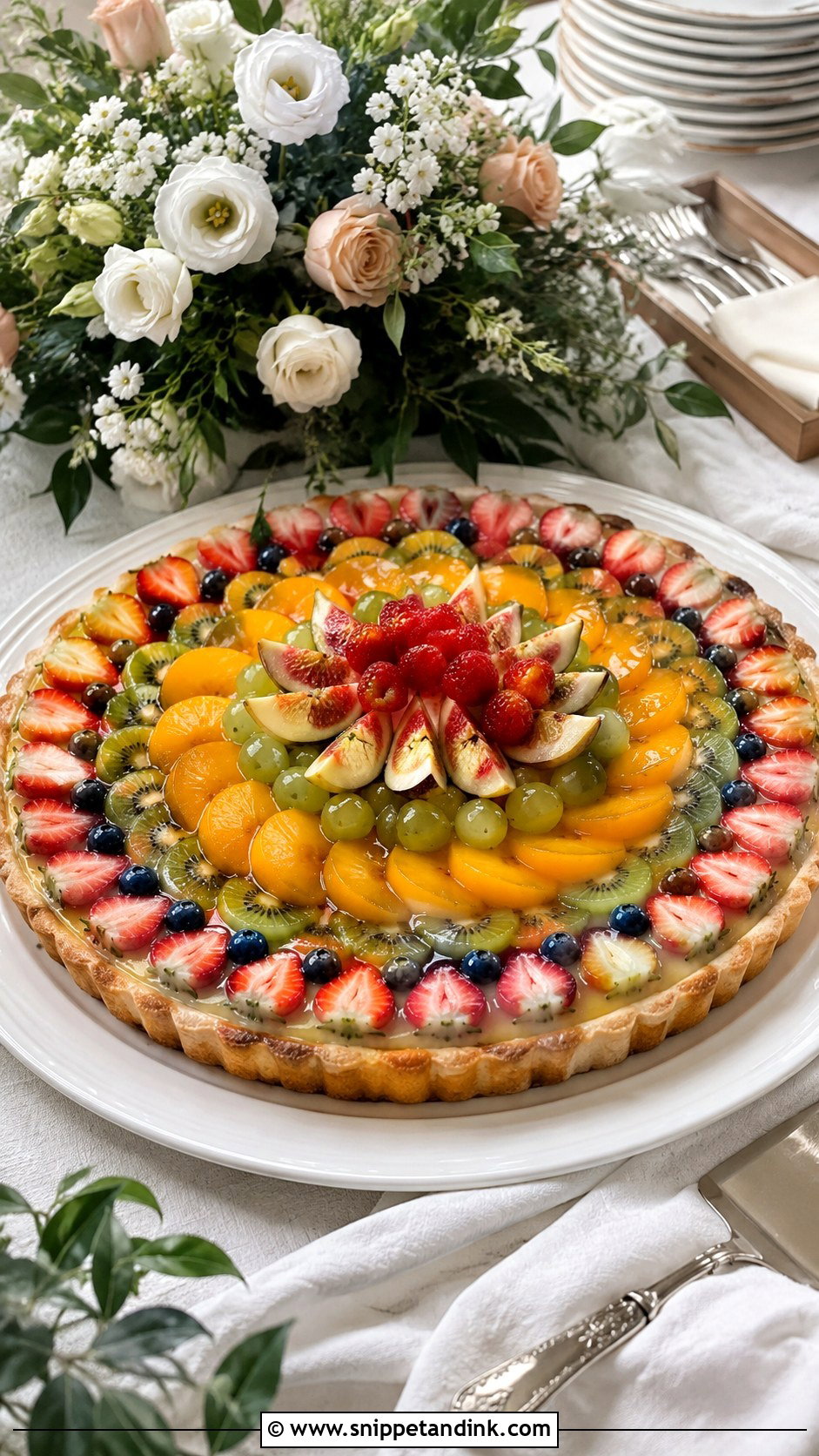 Flat Italian Fruit Tart Wedding Cake - Snippet and Ink - 20 Flat Italian Wedding Cake Ideas