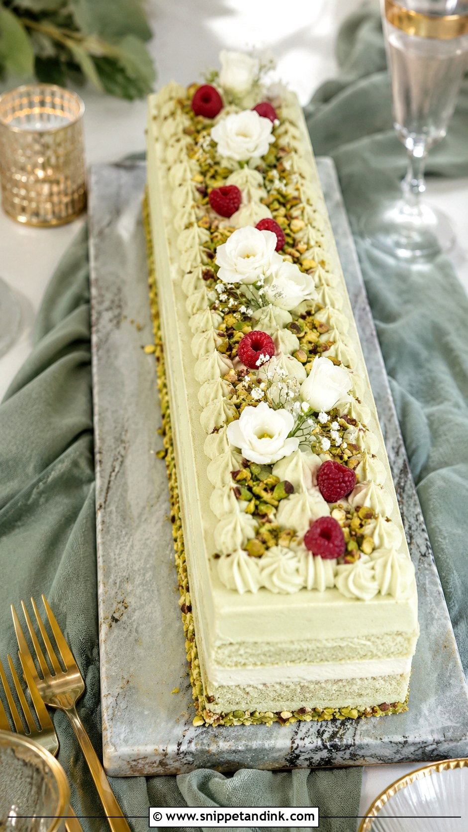 Flat Italian Pistachio Wedding Cake - Snippet and Ink - 20 Flat Italian Wedding Cake Ideas