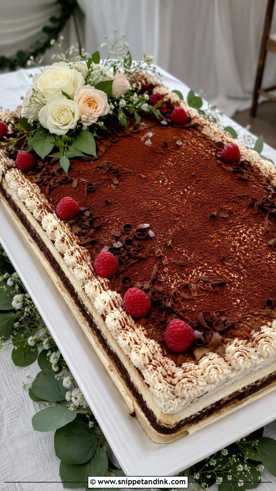 Flat Italian Tiramisu Wedding Cake - Snippet and Ink - 20 Flat Italian Wedding Cake Ideas