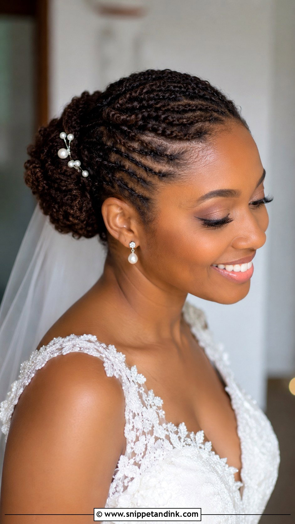 Flat Twist Bun - Snippet and Ink - 30 Black Bridal Hairstyles
