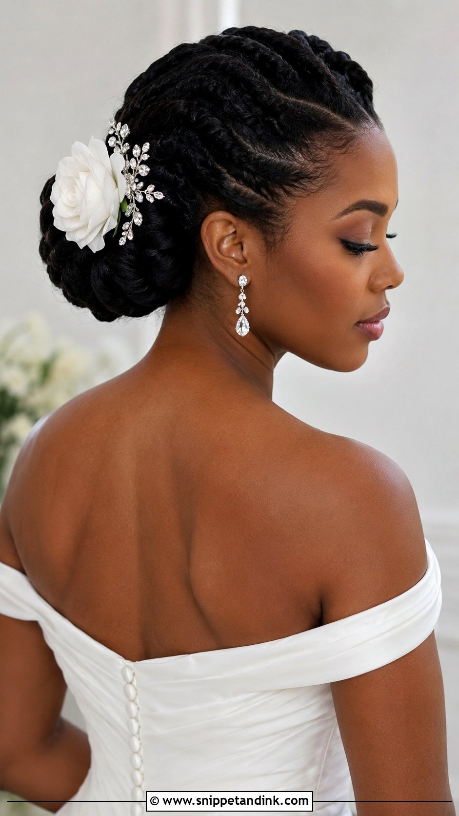 Flat Twist Bun - Snippet and Ink - 25 Black Hair Wedding Styles