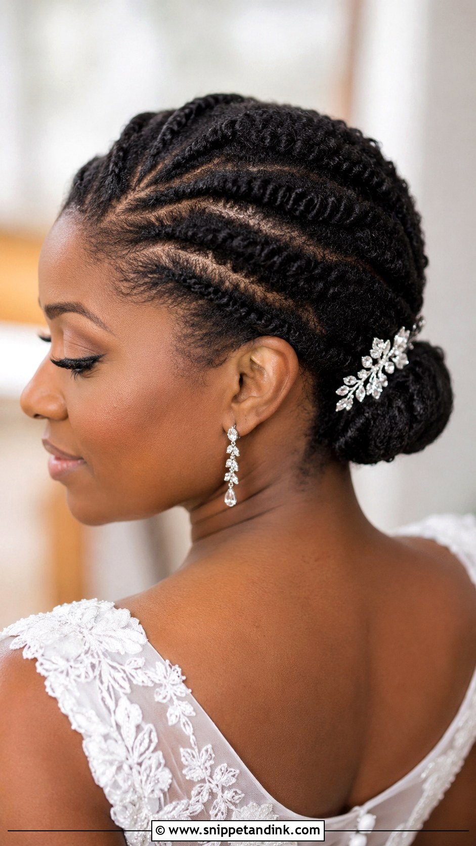 Flat Twist Bun - Snippet and Ink - 25 Natural Bridal Hairstyles Black Women