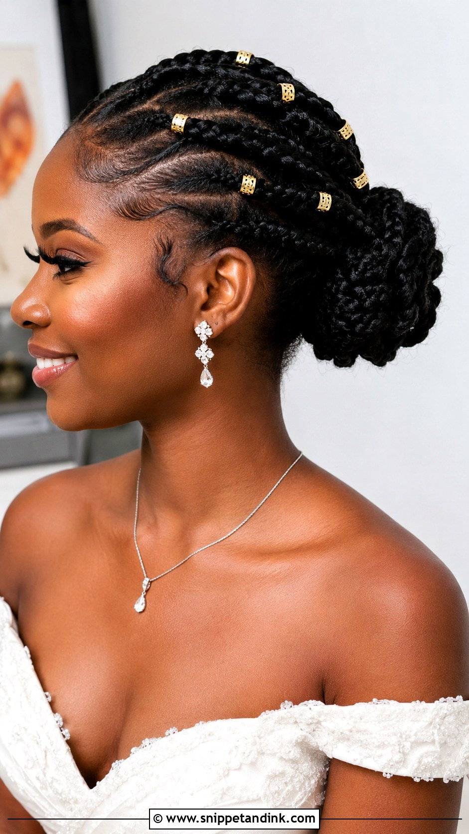 Flat Twist Bun - Snippet and Ink - 25 Natural Hair Updo Wedding Ideas