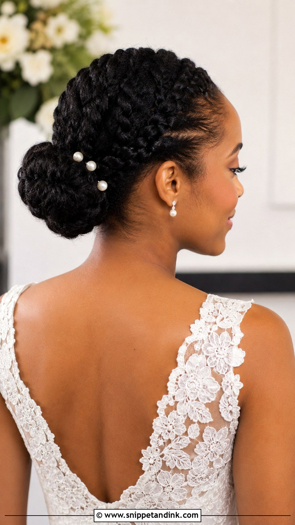 Flat Twist Bun Updo - Snippet and Ink - 20 Updo Wedding Hairstyles for Black Women