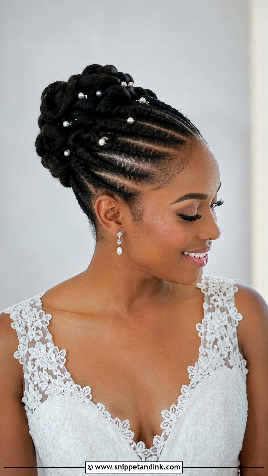 Flat Twist Bun Updo - Snippet and Ink - 20 Afro Wedding Hair Ideas