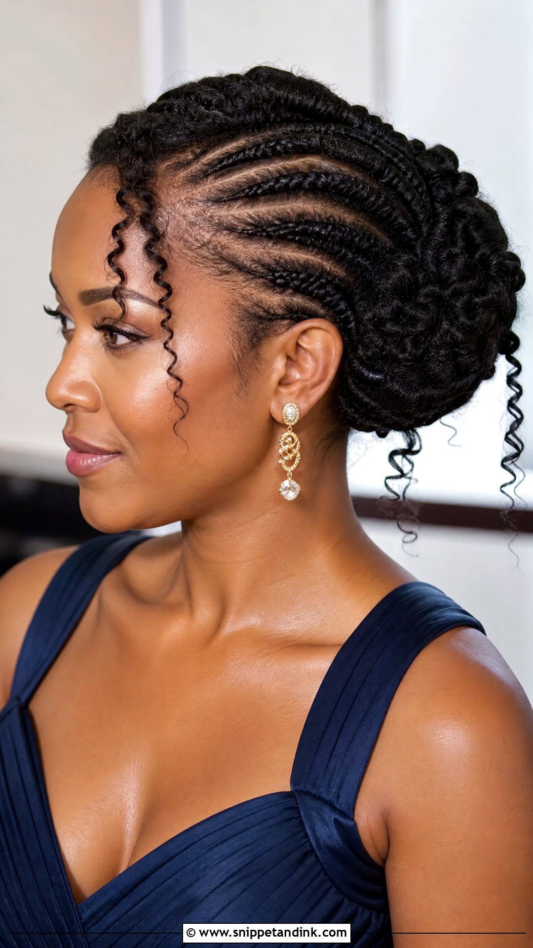 Flat Twist Updo - Snippet and Ink - 20 Natural Hairstyles for Wedding Guest