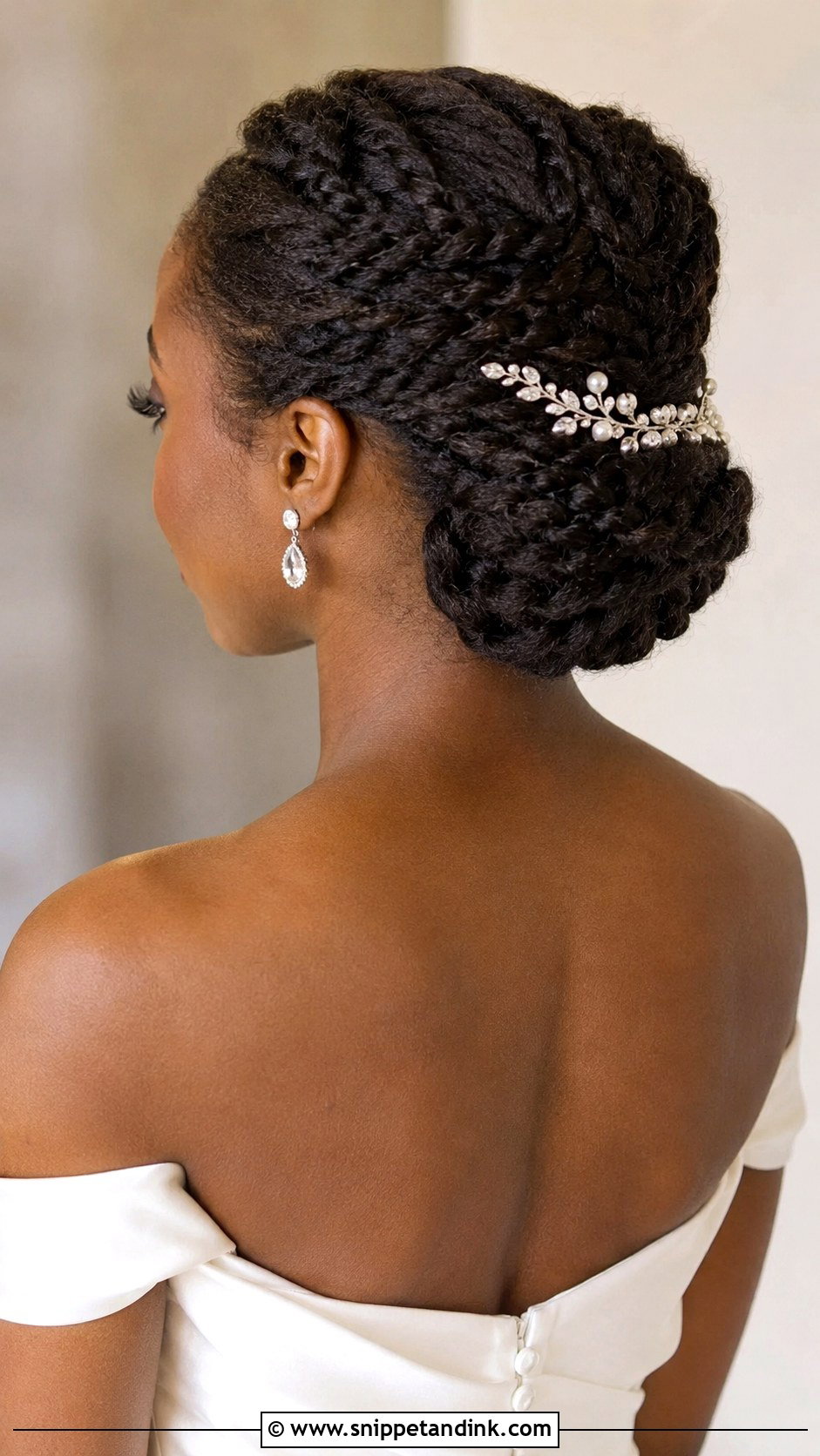 Flat Twist Updo - Snippet and Ink - 25 Afro Bridal Hairstyles