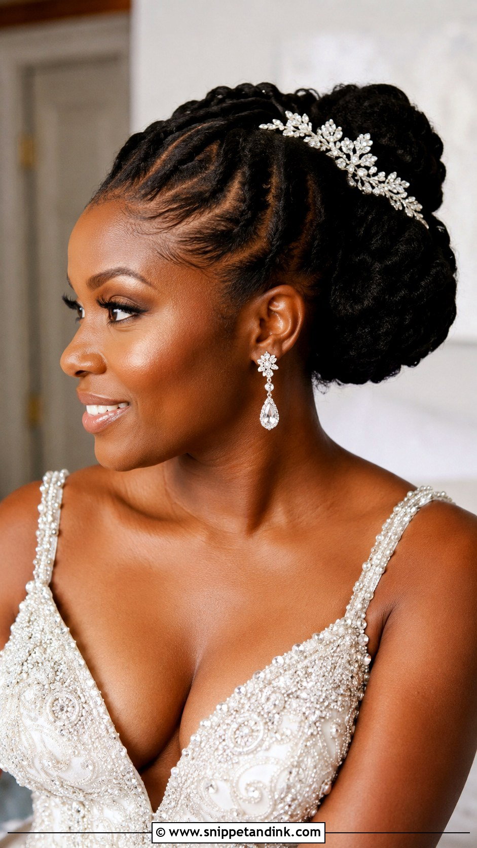 Flat Twist Updo Bridal Hairstyle - Snippet and Ink - 20 Natural Hairstyles for Brides