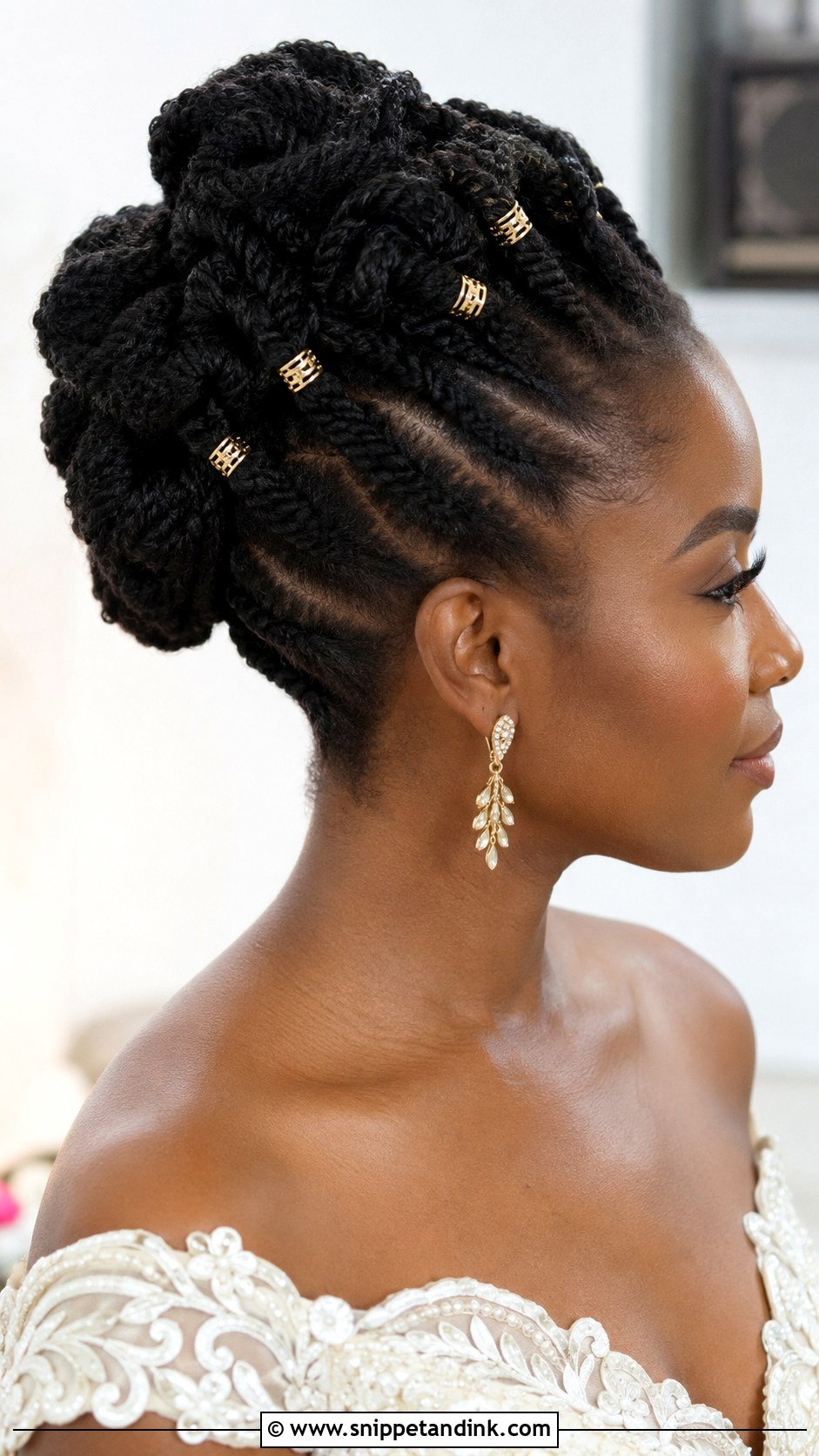 Flat Twist Updo Wedding - Snippet and Ink - 15 Natural Hairstyles for Black Women for Wedding