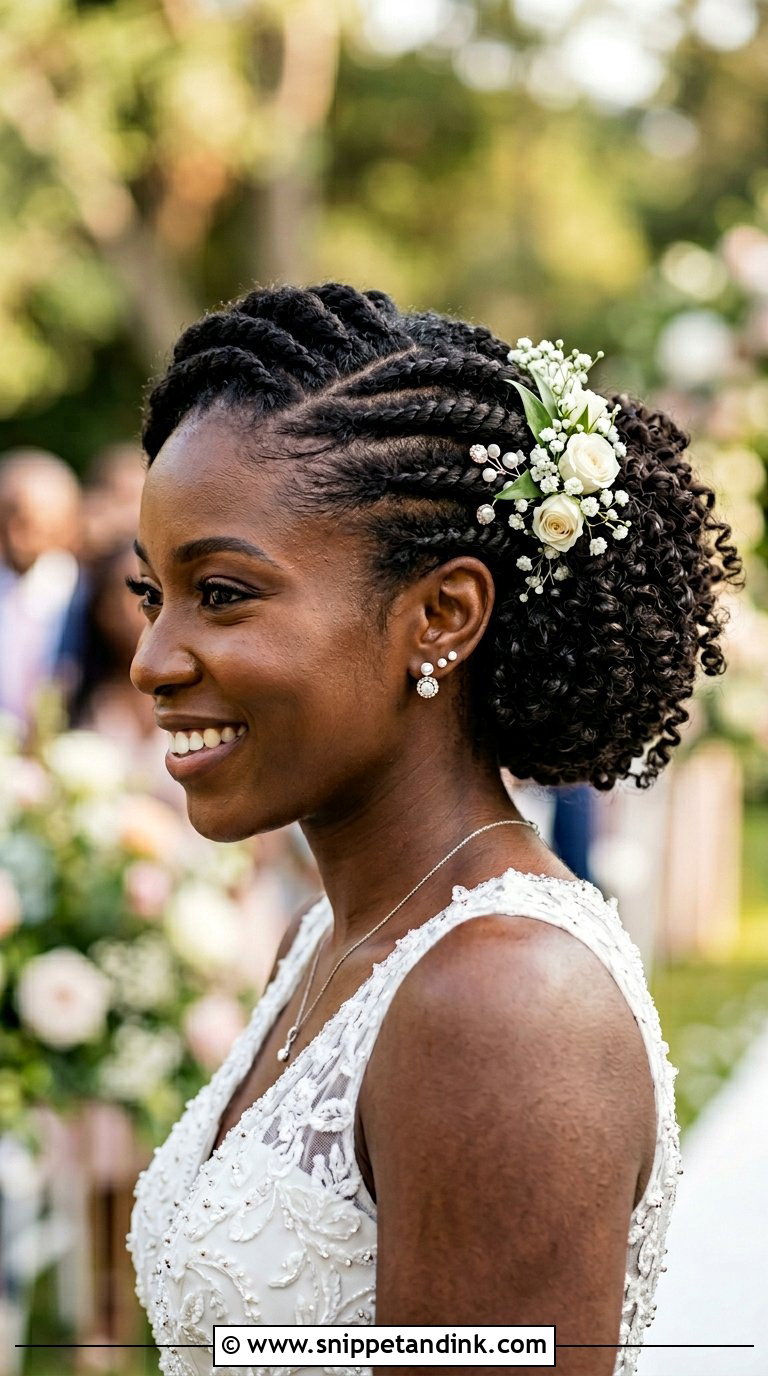 Flat Twist Updo for African Brides - Snippet and Ink - 20 African Bridal Hairstyles