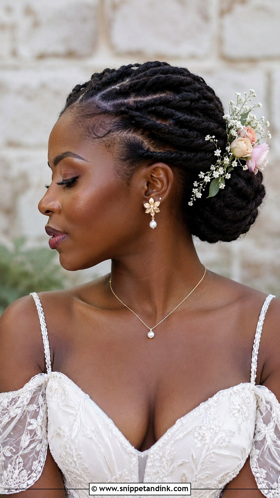 Flat Twist Updo for Wedding - Snippet and Ink - 20 Braids Wedding Hairstyles Black Women