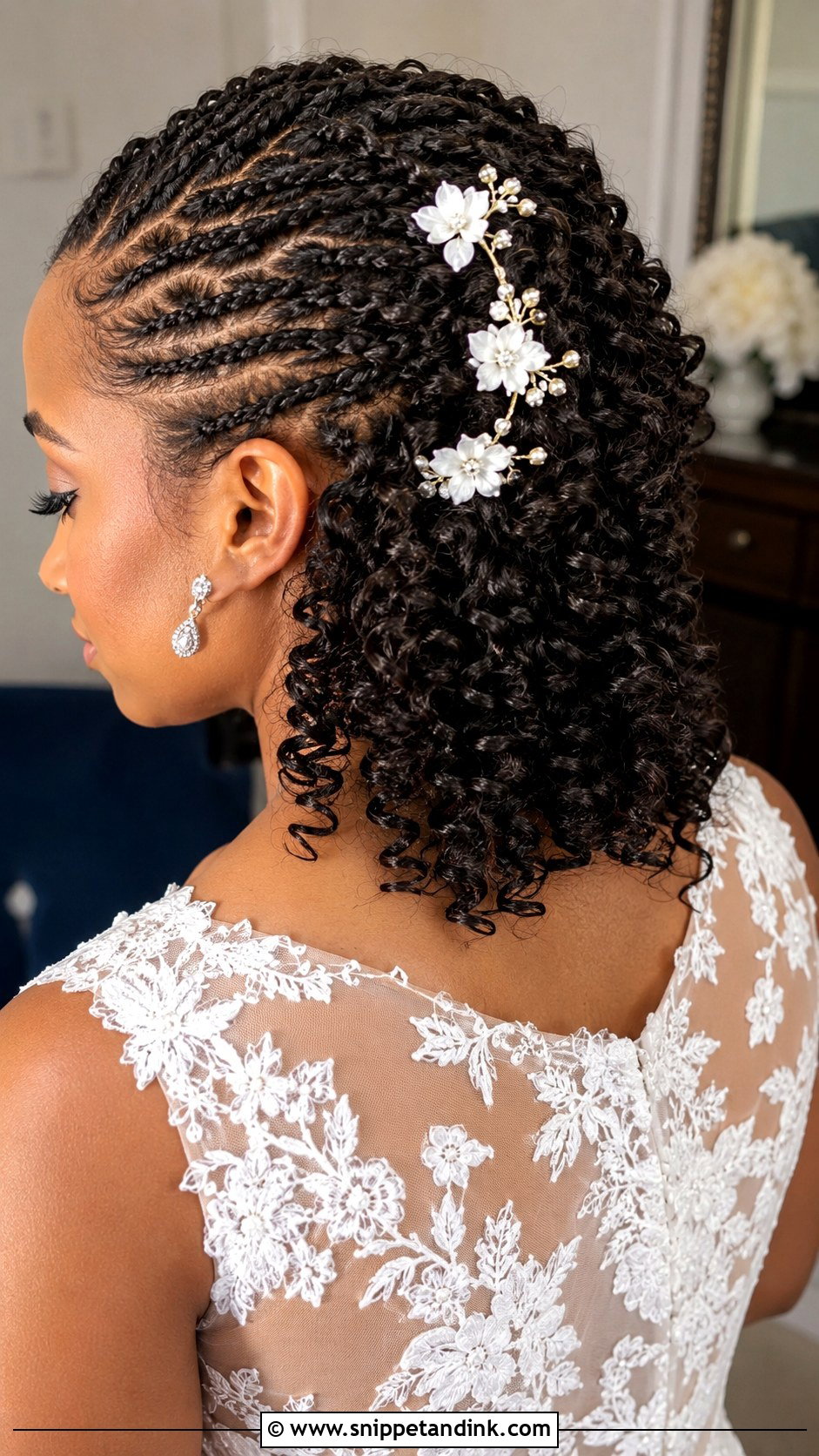 Flat Twists With Curls - Snippet and Ink - 20 Black Hair Wedding Hairstyles