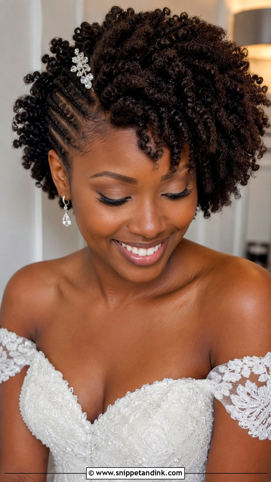 Flat Twists With Picked Out Afro - Snippet and Ink - 20 African Bridal Hairstyles Natural Hair Brides