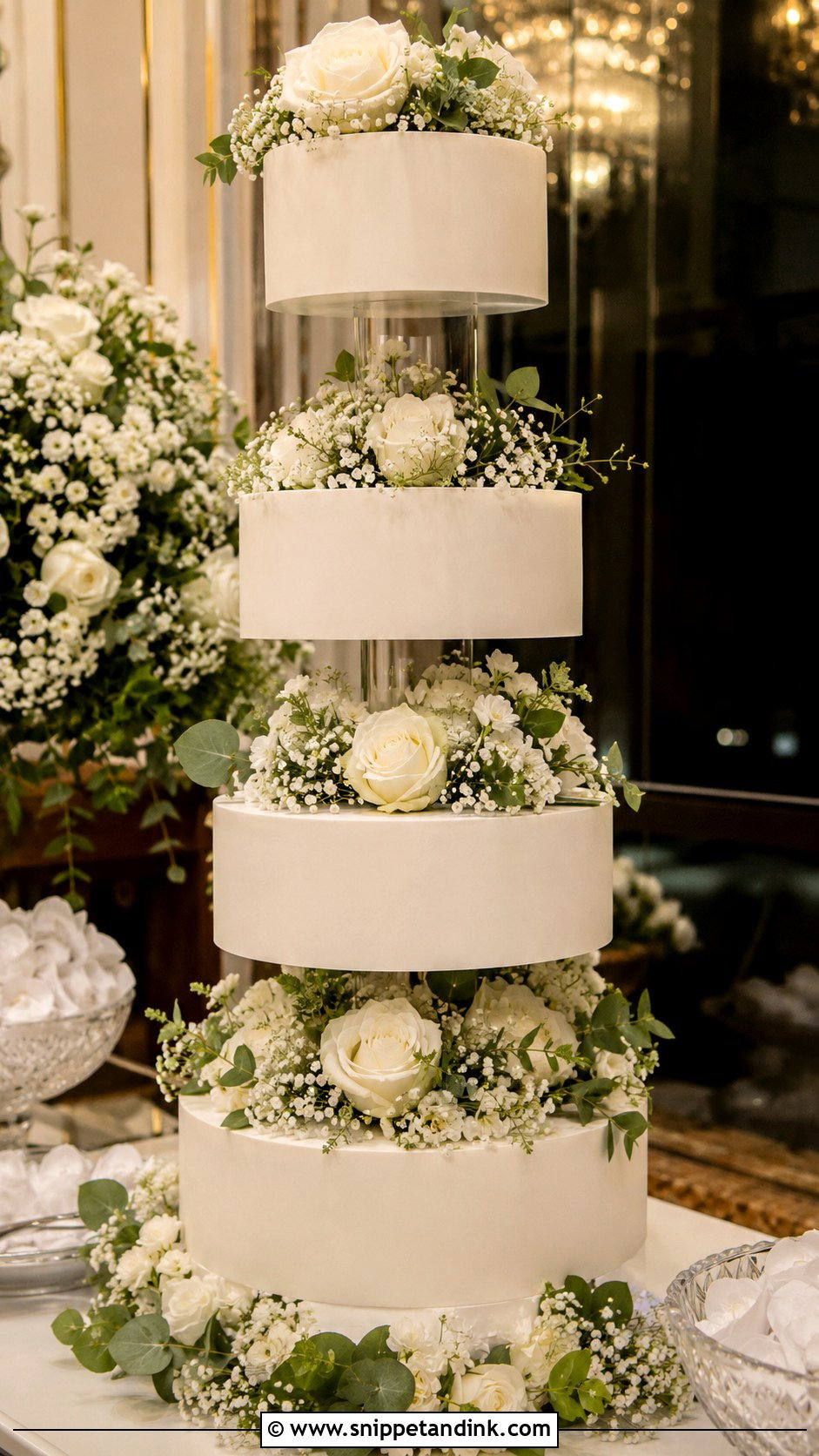 Floating Tier Wedding Cake - Snippet and Ink - 20 Dramatic Wedding Cake Ideas