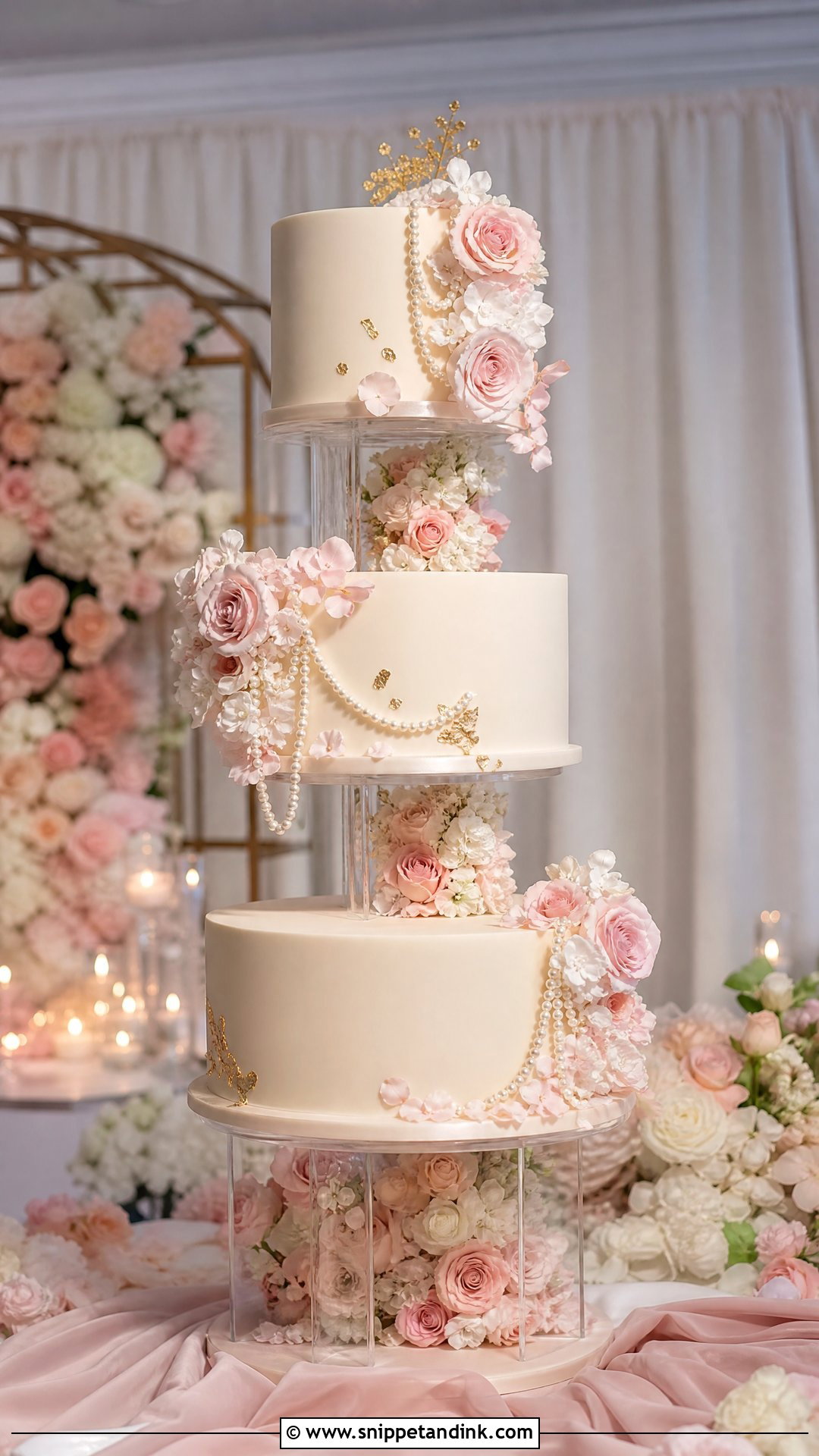 Floating Tier Wedding Cake - Snippet and Ink - 30 Fantasy Cake Ideas for Wedding
