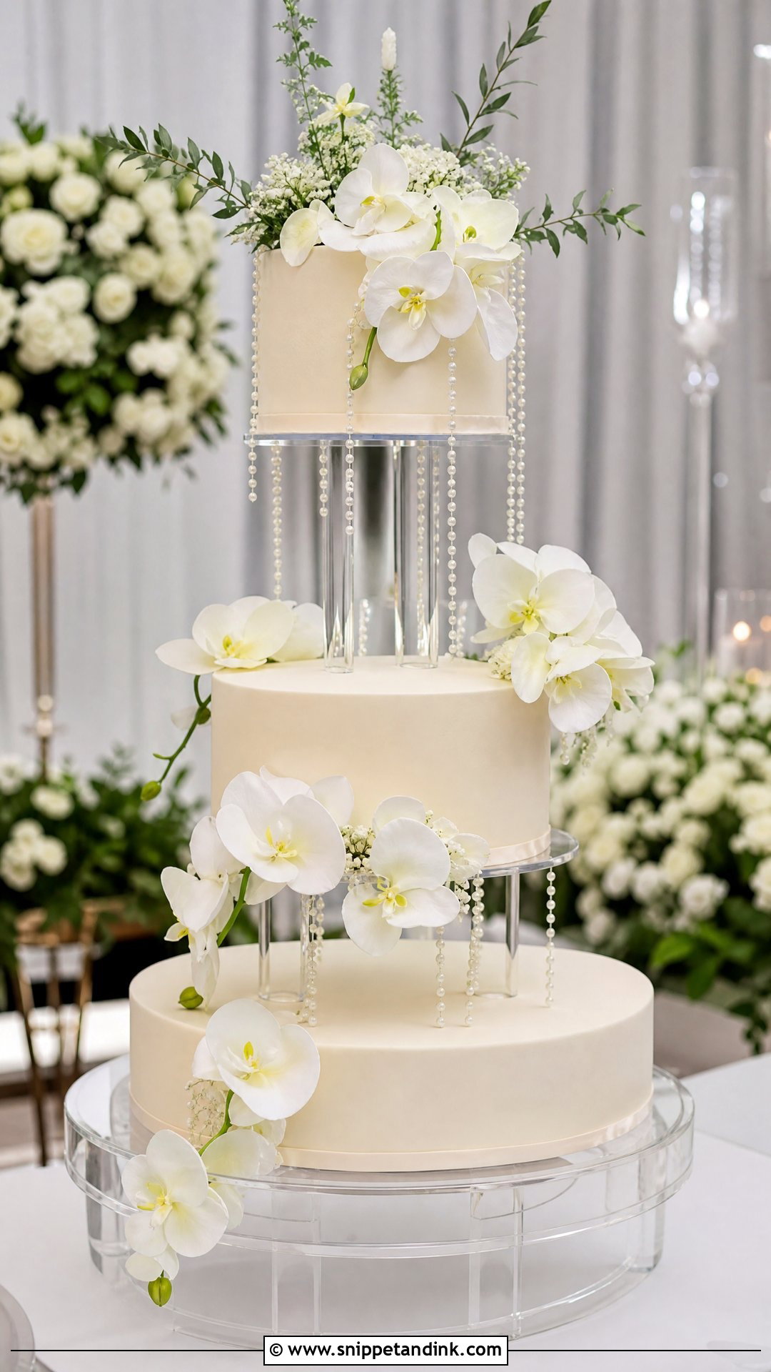 Floating Tier Wedding Cake - Snippet and Ink - 30 Modern Wedding Cake Ideas