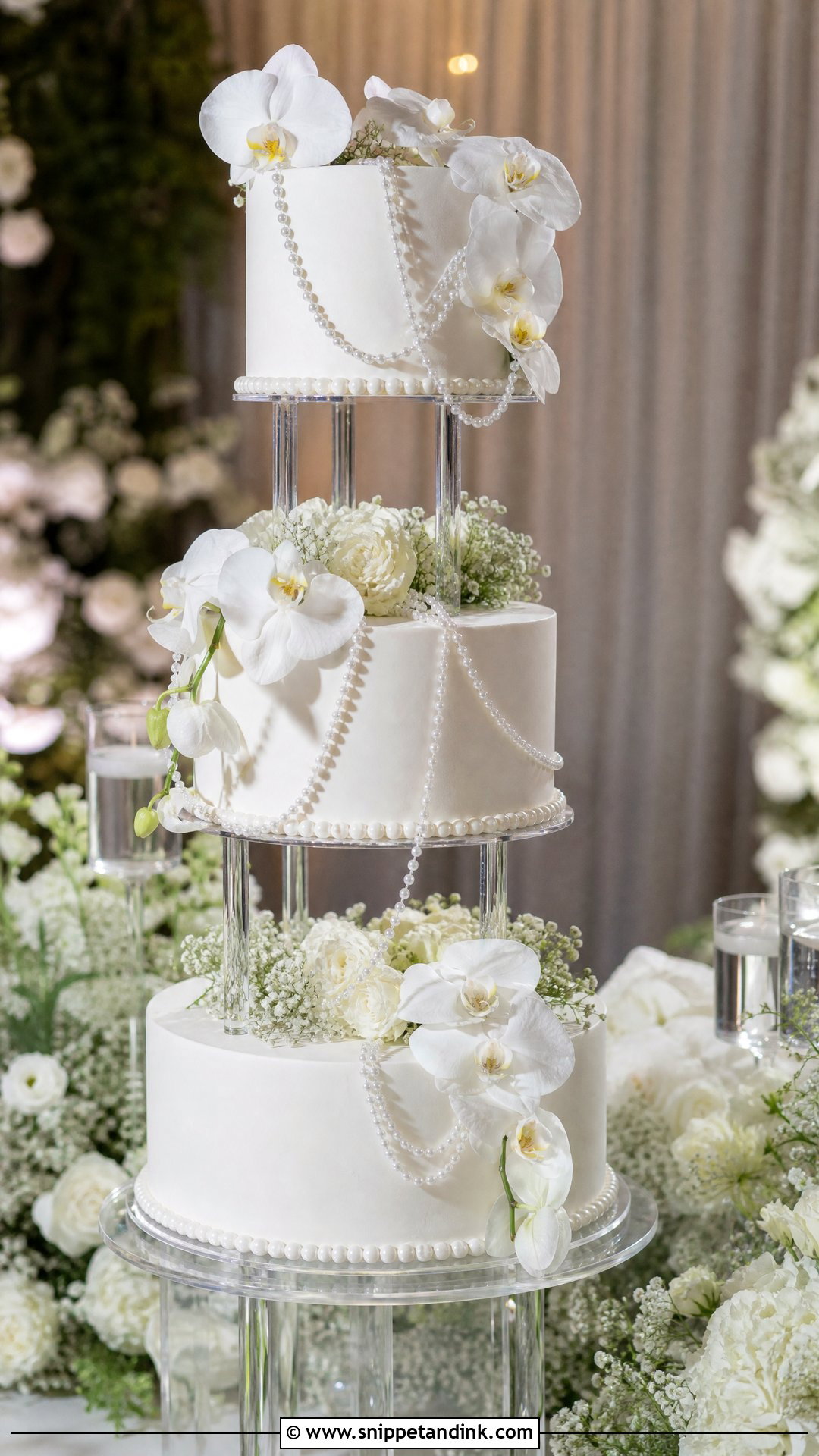 Floating Tier Wedding Cake - Snippet and Ink - 30 Trending Cakes for Wedding