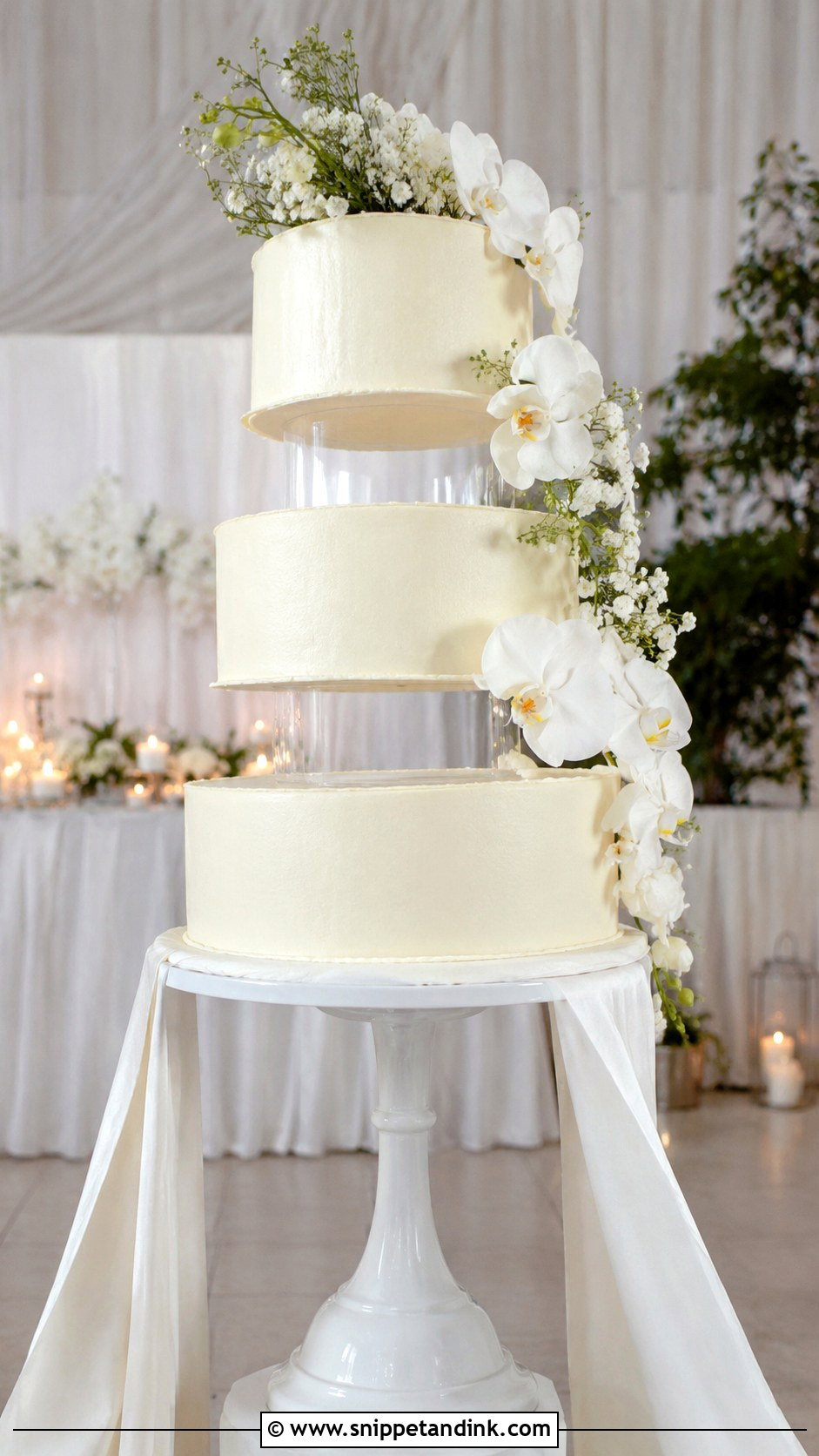 Floating Wedding Cake With Spacers - Snippet and Ink - 20 Wedding Cake Ideas with Spacers