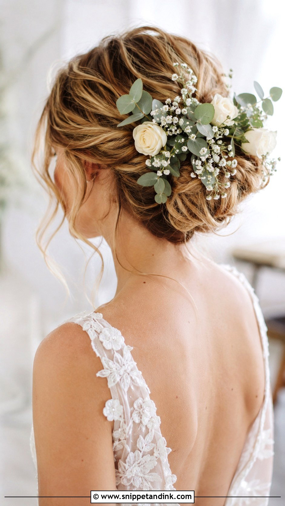 Floral Accented Bridal Updo - Snippet and Ink - 20 Wedding Updo Tutorial Ideas