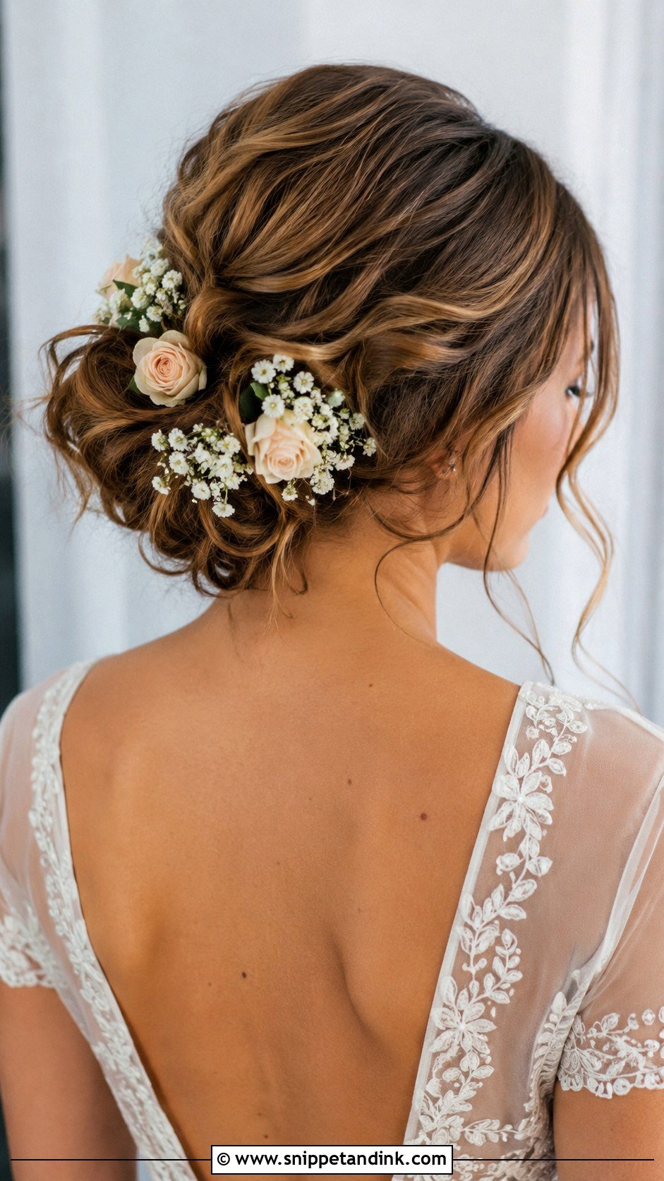 Floral Accented Wedding Updo - Snippet and Ink - 20 Romantic Wedding Updo Ideas