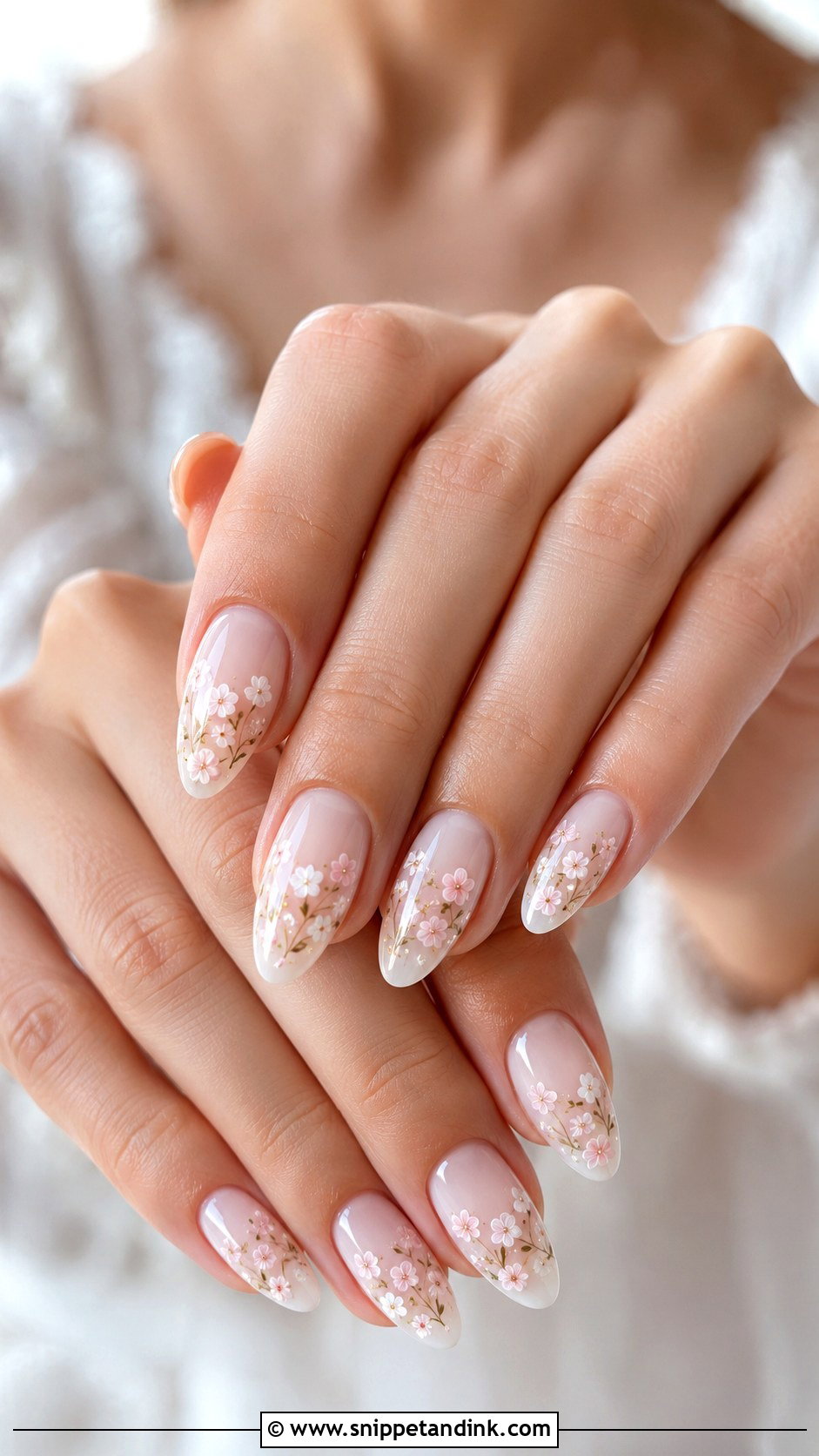 Floral Acrylic Nails For Bride - Snippet and Ink - 20 Acrylic Nails for the Bride Wedding