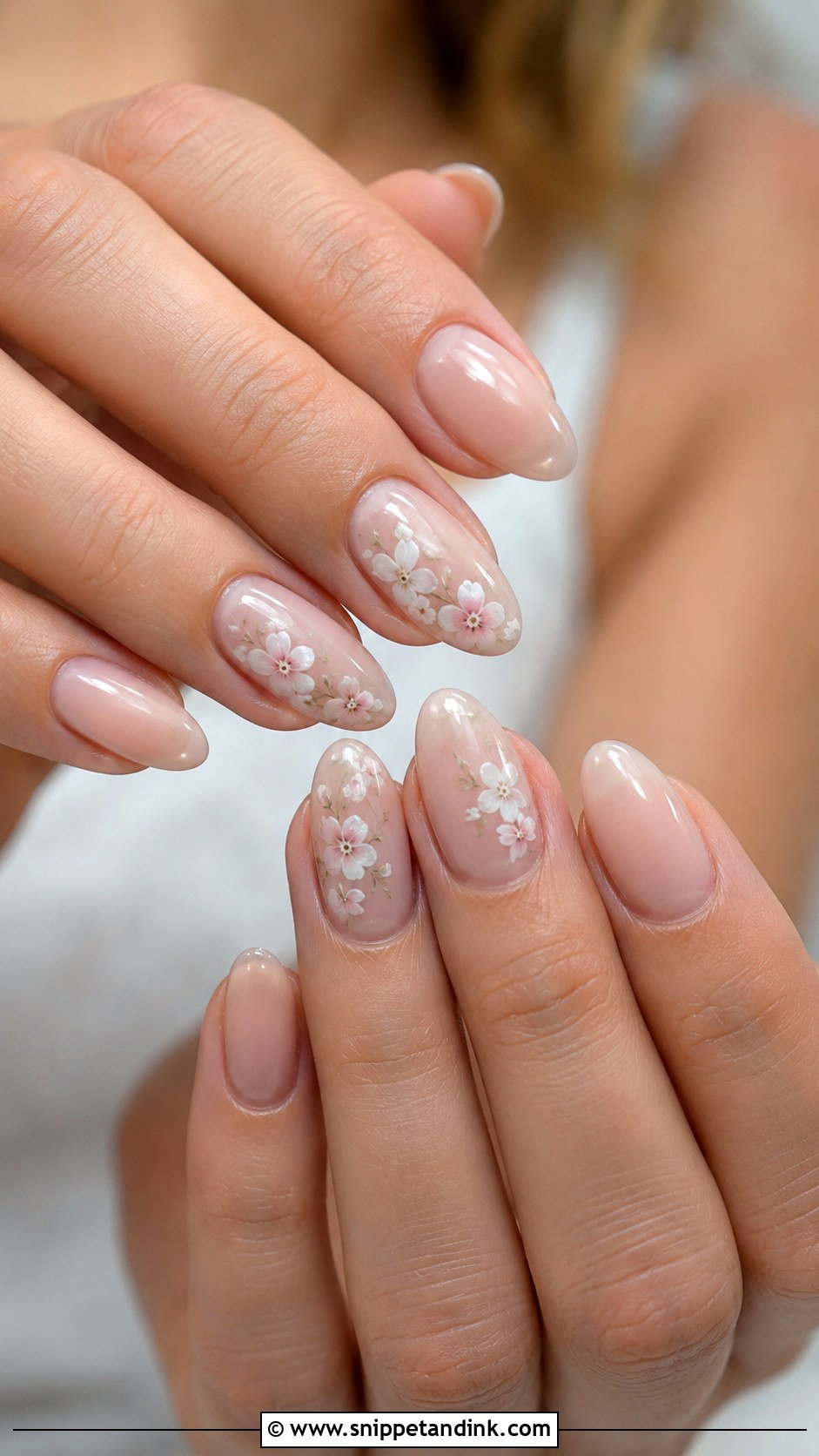 Floral Acrylic Wedding Guest Nails - Snippet and Ink - 20 Acrylic Wedding Guest Nails