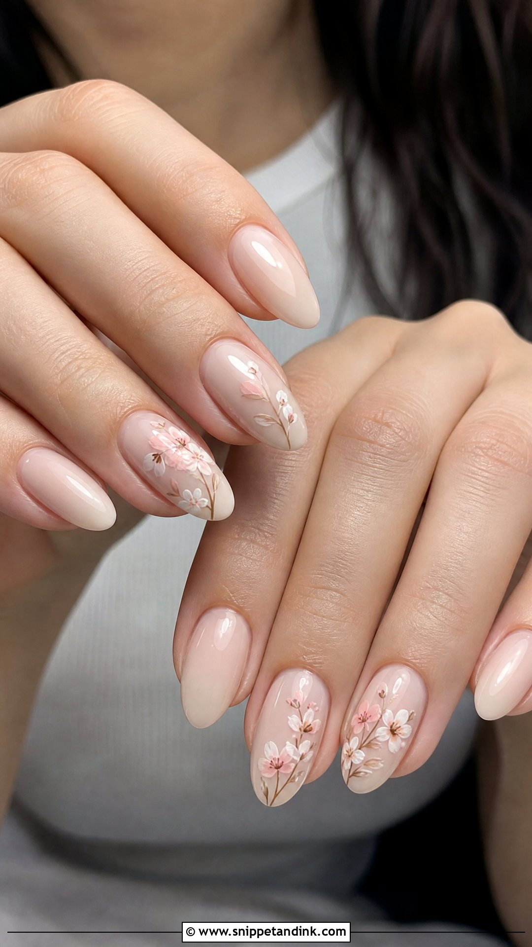 Floral Acrylic Wedding Nails - Snippet and Ink - 25 Acrylic Wedding Nails for Bride
