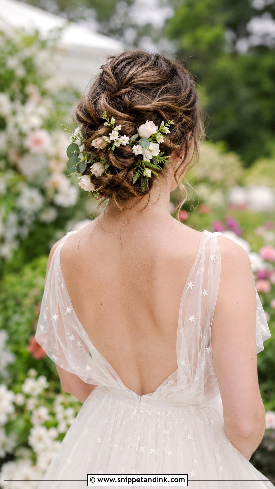 Floral Adorned Bridal Updo - Snippet and Ink - 25 Wedding Bridal Hairstyles