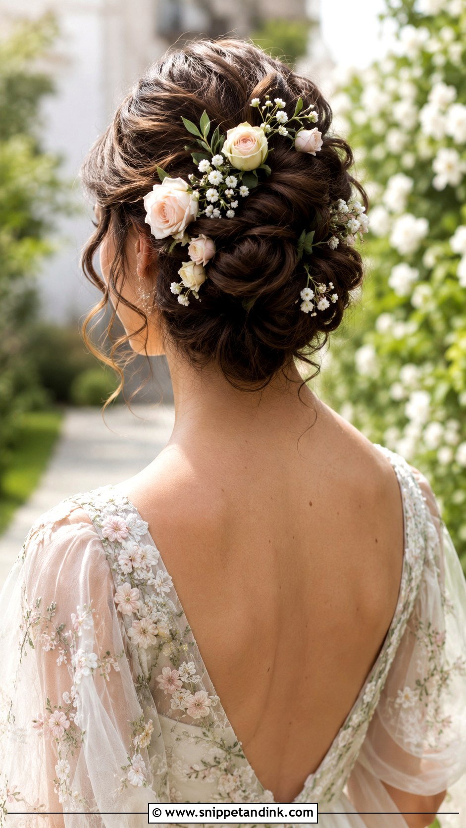 Floral Adorned Updo - Snippet and Ink - 20 Bride to Be Hairstyles