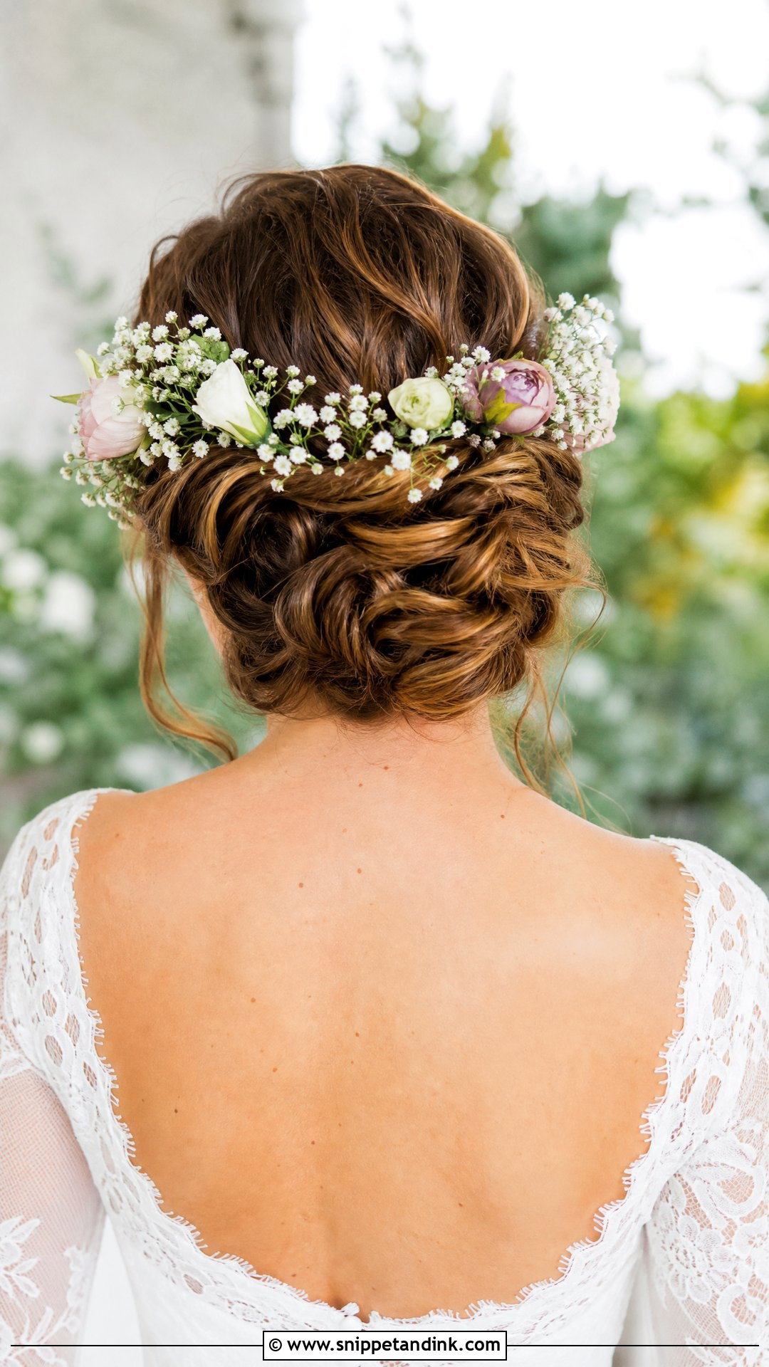 Floral Adorned Updo - Snippet and Ink - 20 Timeless Wedding Hairstyles